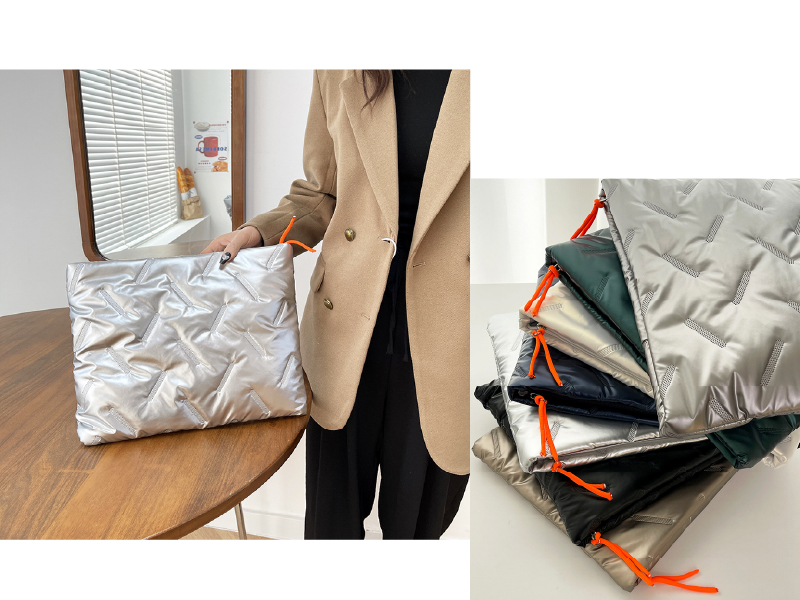 工廠訂製Y2K金屬光筆電包收納包內膽包電腦包-AA044