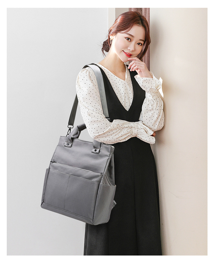 工廠代工簡約媽媽包雙肩後背包-B193