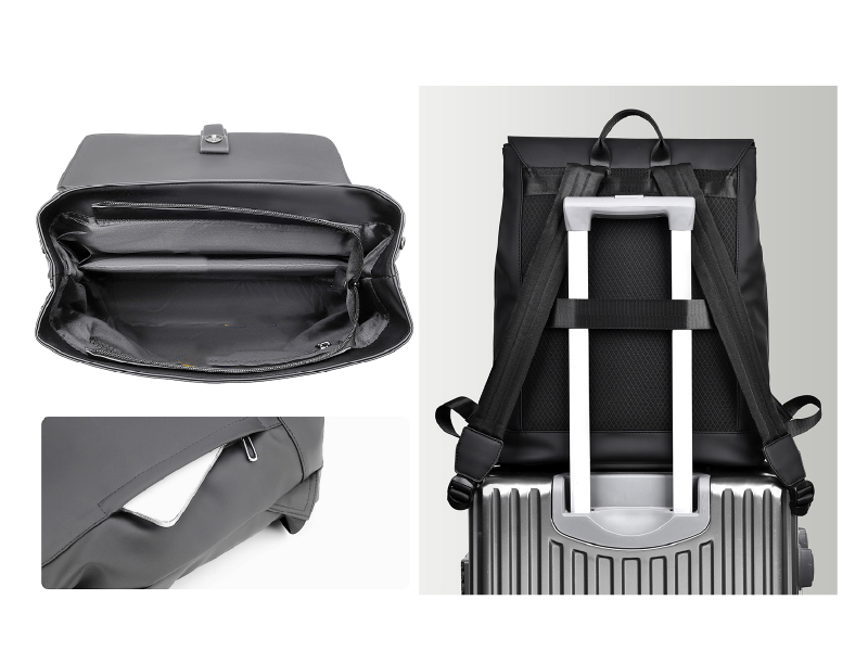 訂製簡約風筆電包防水包雙肩包後背包-B196