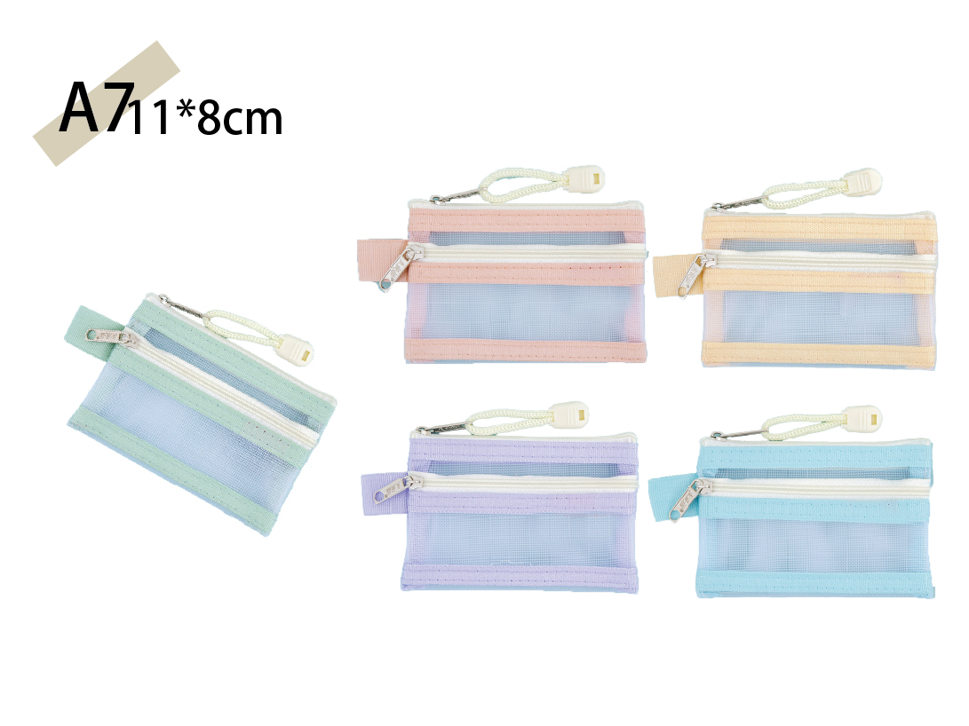 工廠客製日雜風3C旅行包雙層網布收納包