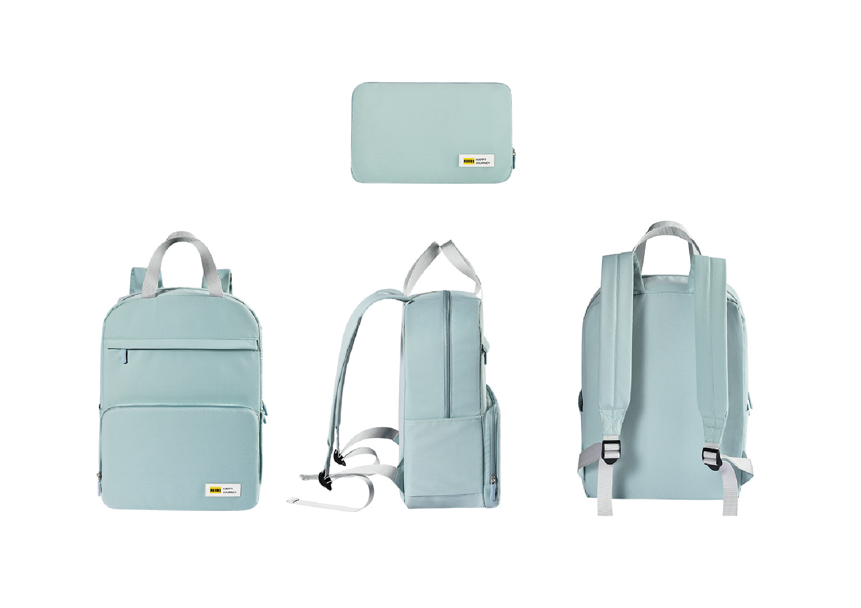 工廠代工純色折疊包環保袋雙肩包後背包C048