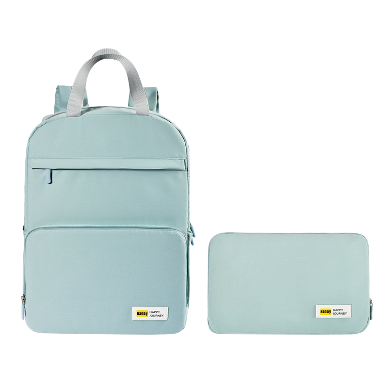 工廠代工純色折疊包環保袋雙肩包後背包C048