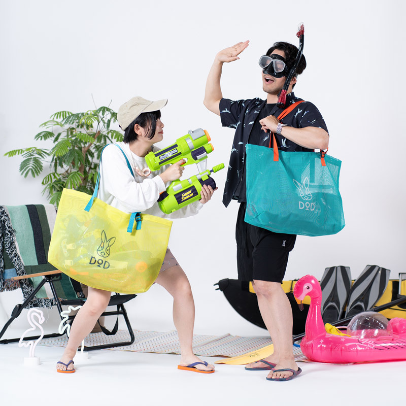 工廠訂製多巴胺色大容量肩背包沙灘包托特包環保袋-E121
