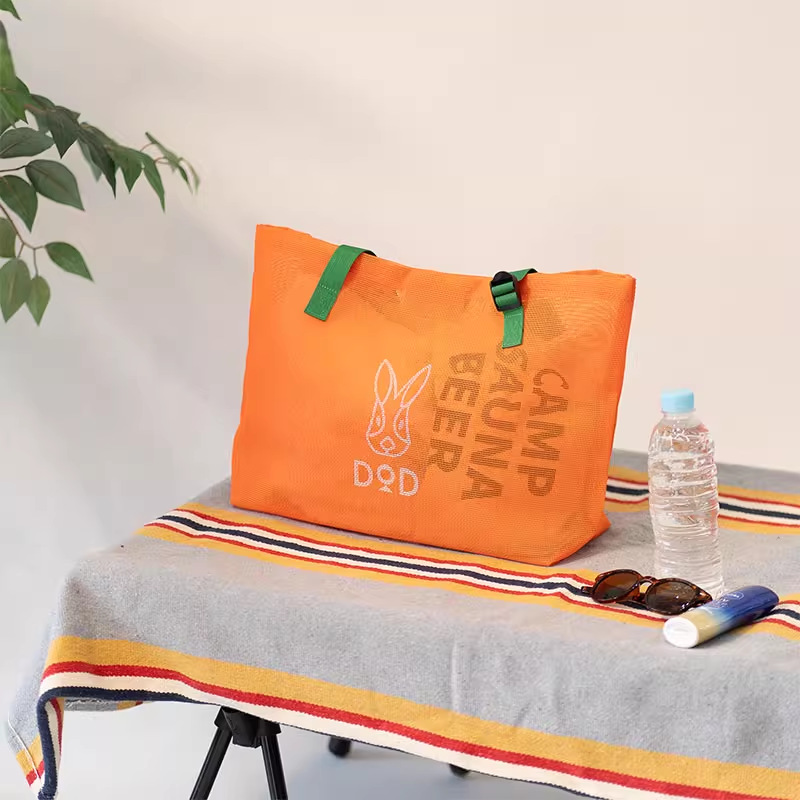 工廠訂製多巴胺色大容量肩背包沙灘包托特包環保袋-E121