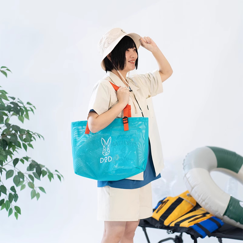 工廠訂製多巴胺色大容量肩背包沙灘包托特包環保袋-E121