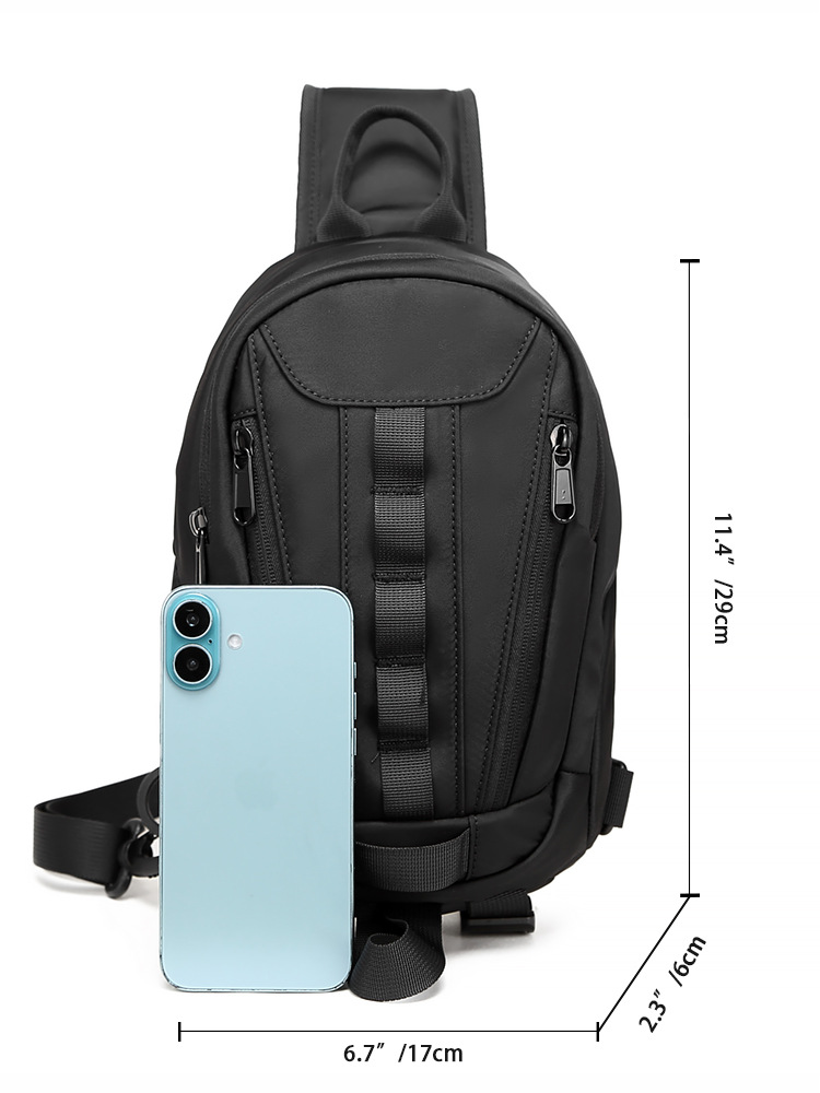 客製化都會工裝單肩胸包斜背包-G096