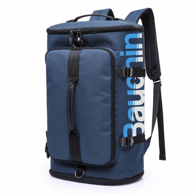 客製化雅痞風格附獨立鞋層健身包筆電後背包-B089