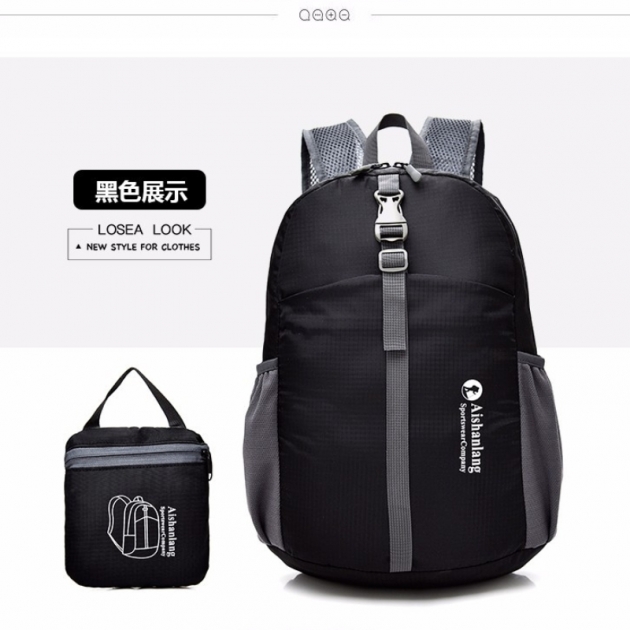 客製化日系休閒摺疊收納後背包環保袋雙肩包