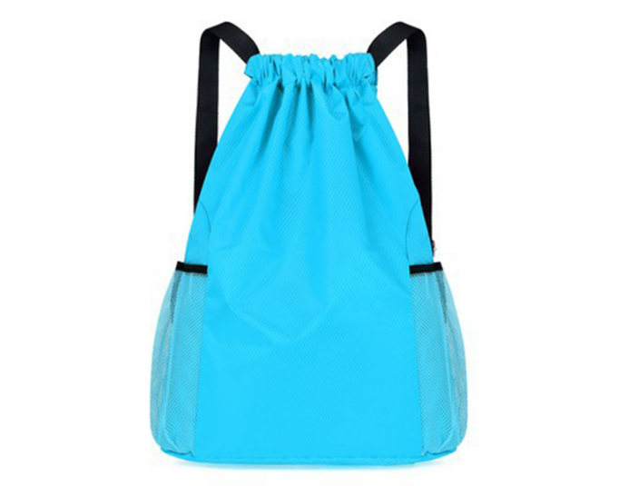 工廠代工純色藍球包運動包束口袋後背包