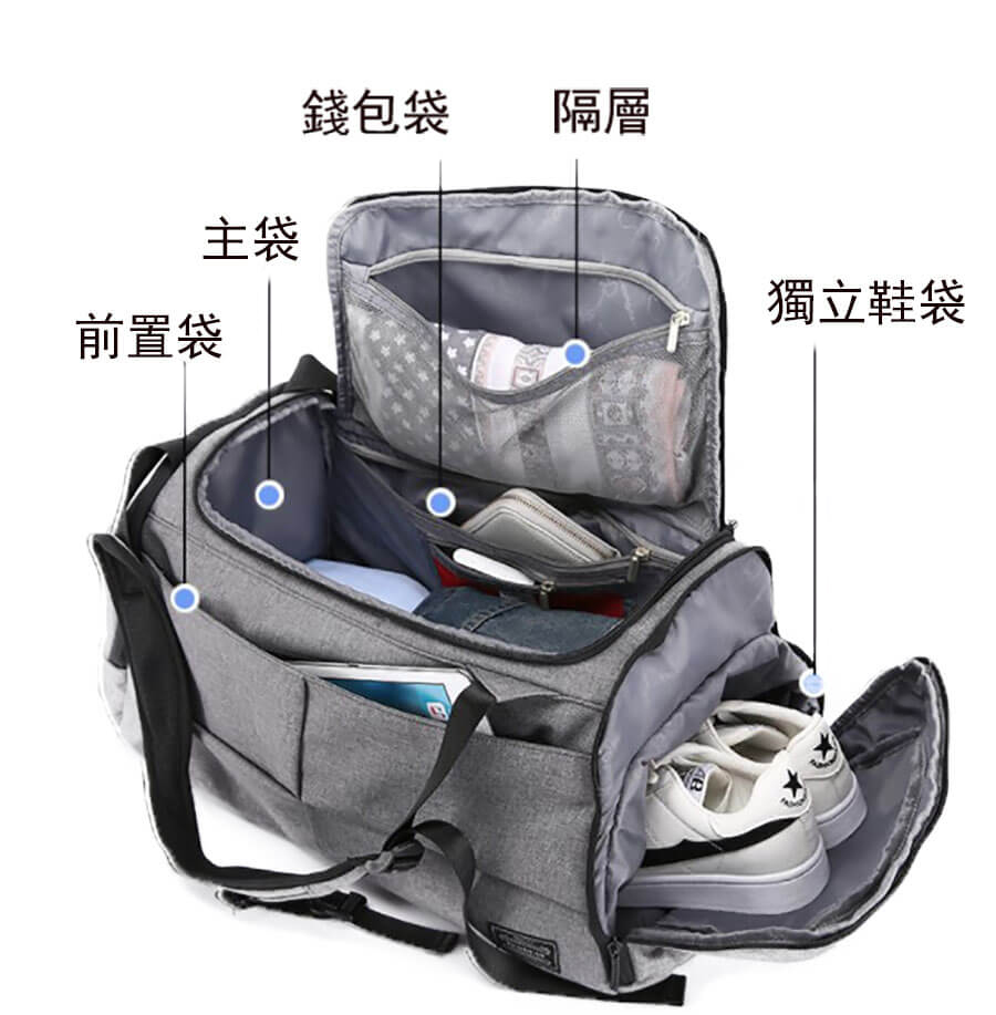 客製化英倫風防盜附鞋層兩用包