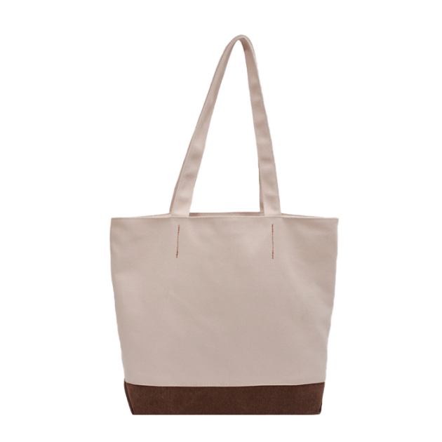 客製化日系拼接帆布袋肩背包托特包