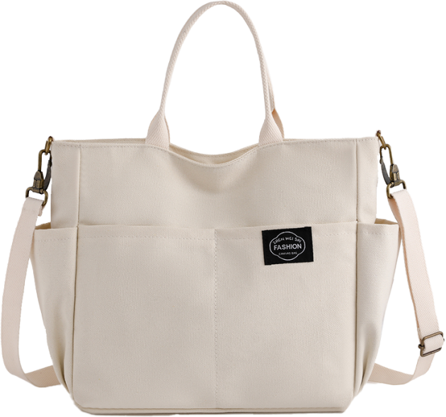 客製學院風手提肩背兩用托特包帆布包