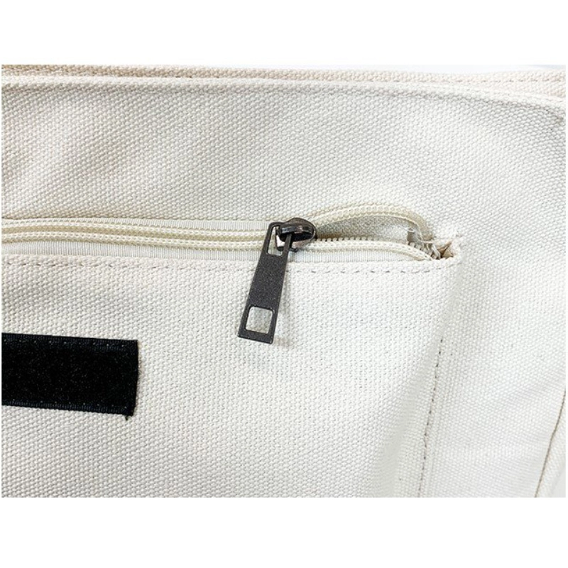 白色帆布內裡細節客製學院風斜背小包側背包F047背包工廠直營代工