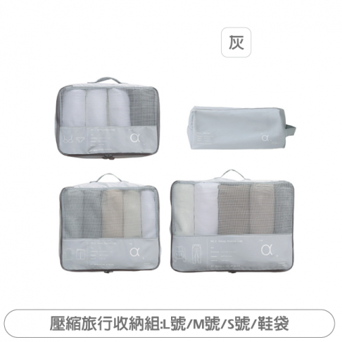 工廠代工經典旅行四件組收納袋