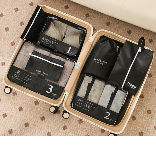 訂製日系分裝袋旅行套組分格袋收納袋收納包七件組