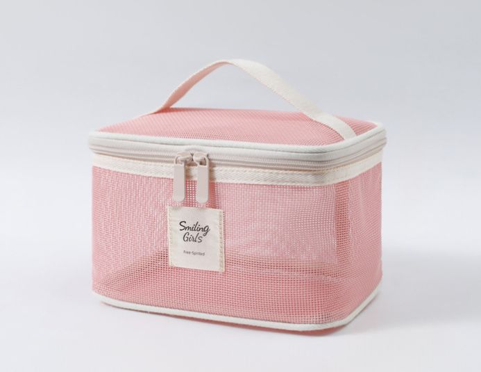 工廠客製日雜風格網布盥洗包收納袋化妝包